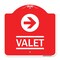 Signmission Designer Series Sign-Valet Right Arrow, Red & White Aluminum Sign, 18" x 18", RW-1818-22743 A-DES-RW-1818-22743 - alternate 1
